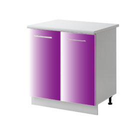 placard 2 porte violet 80 cm bas cuisines sur mesure
