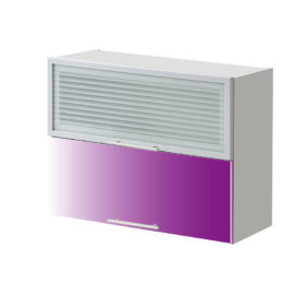 placard double vitre violet 80 cm cuisines sur mesure